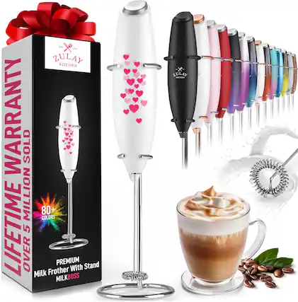 ZULAY KITCHEN
LIFETIME WARRANTY
OVER 5 MILLION SOLD
80+ COLORS
PREMIUM Milk Frother With Stand
MILKBOSS
