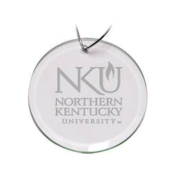 Jardine - Northern Kentucky University Norse Primary Logo 3'' Round Glass Ornament - Multicolor