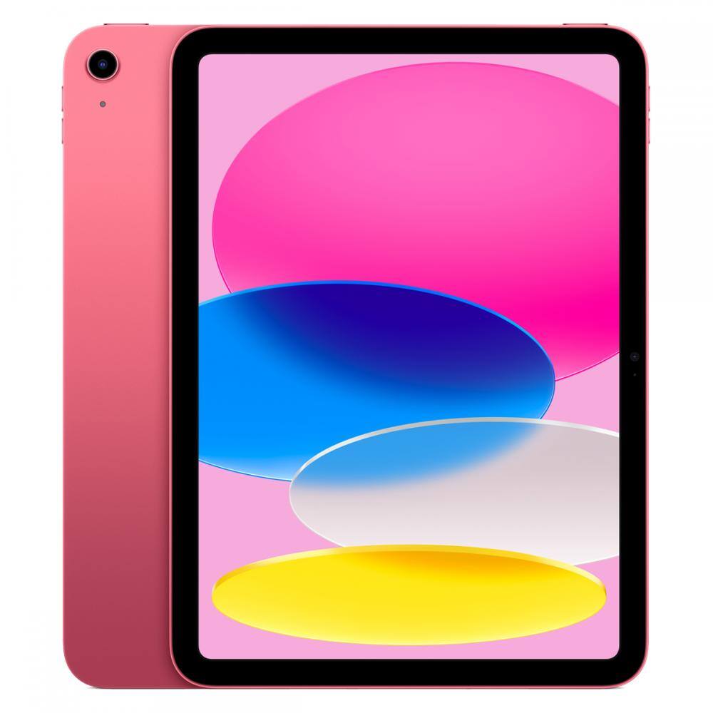 Front. Apple - 10.9-inch iPad 10th Generation (2022) Cellular and Wi-Fi 256GB (Unlocked) - Pink.