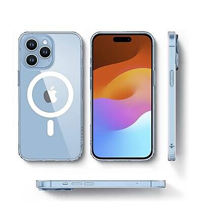 Alt View 3. SaharaCase - SaharaCase Hybrid-Flex Hard Shell Case, Tempered Glass Screen, Camera Protector for iPhone 15 Pro Max - Clear.
