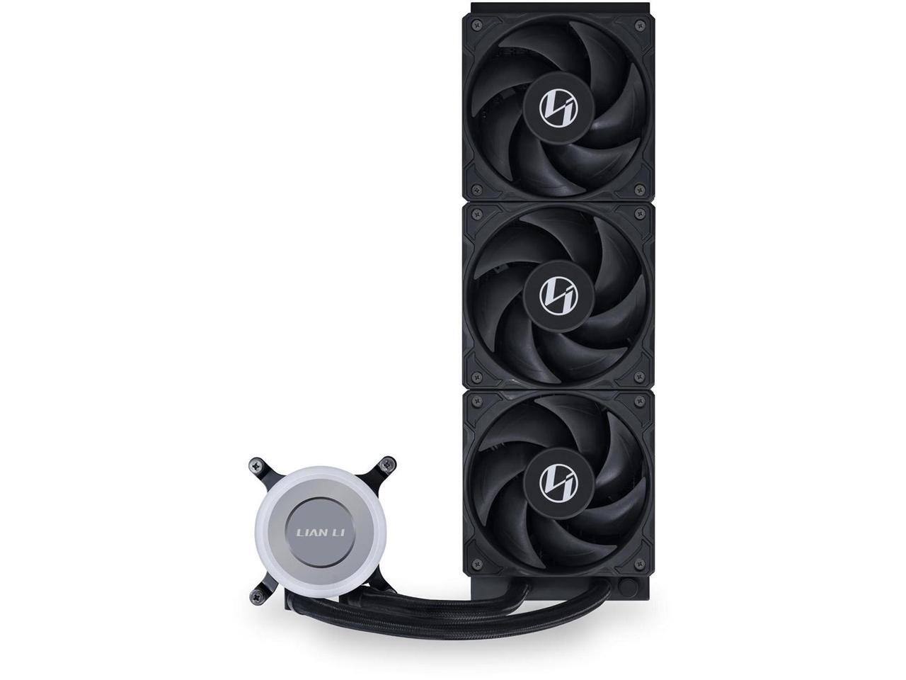 Alt View 8. Lian Li - Galahad II Lite 360mm PBT Fan Liquid CPU Cooler - Black.