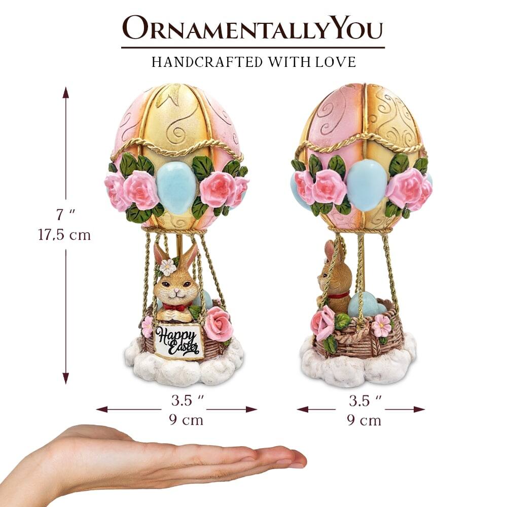 ORNAMENTALLY YOU  
HANDCRAFTED WITH LOVE  

7" 17.5 cm  
3.5" 9 cm  
3.5" 9 cm  

Happy Easter