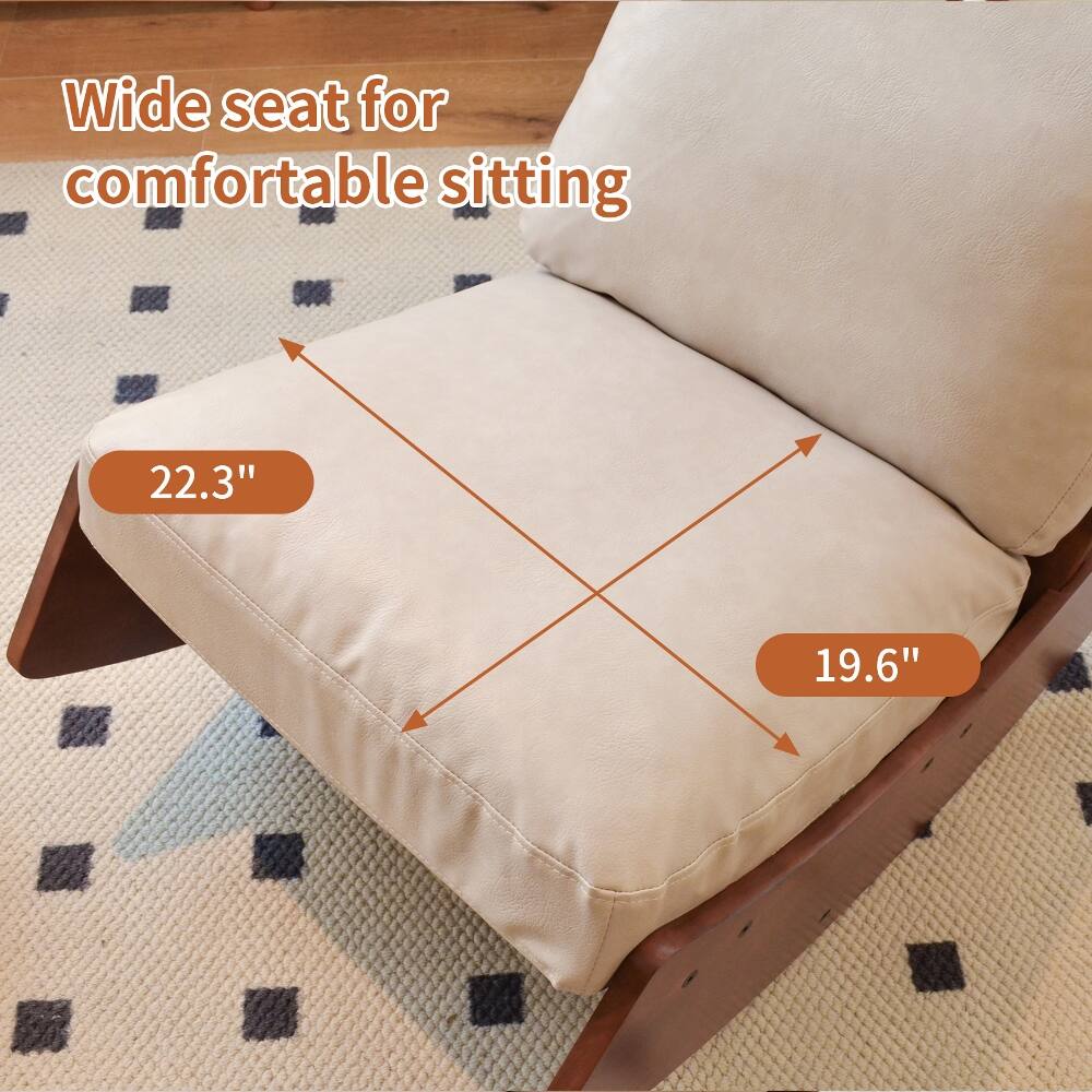 Wide seat for comfortable sitting  
22.3"  
19.6"