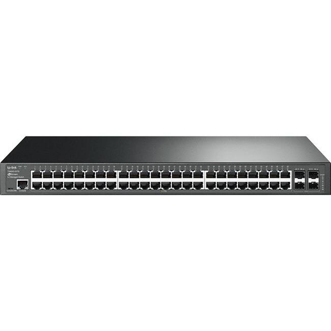Front. TP-Link - TP-Link TL-SG3452P - JetStream 48 Port Gigabit L2+ Managed PoE Switch - 48 PoE+ Port @384W, 4 x SFP Slots - PoE Auto - Unknown.
