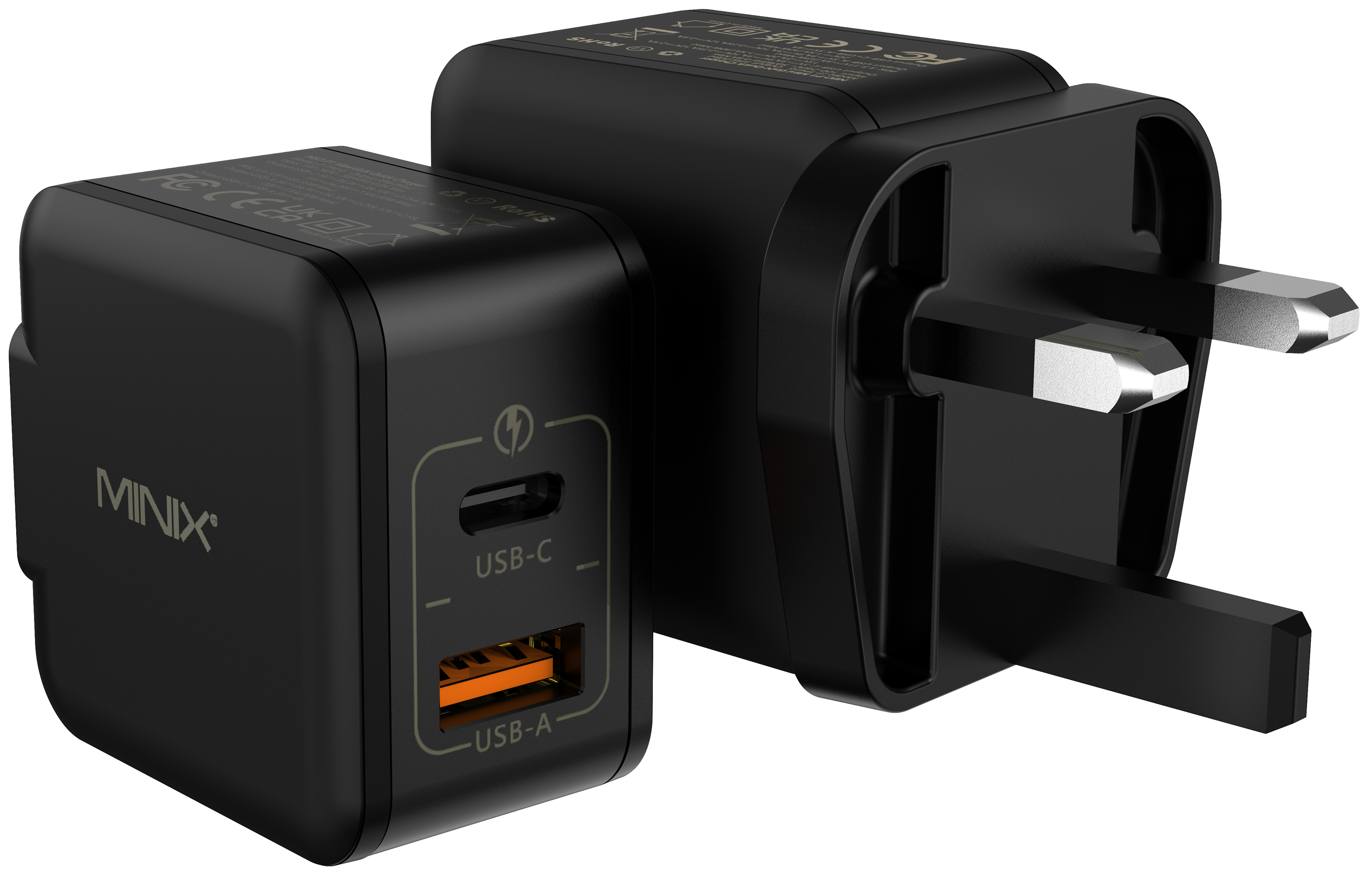 The text on the image reads "MINIX USB-C USB-A."