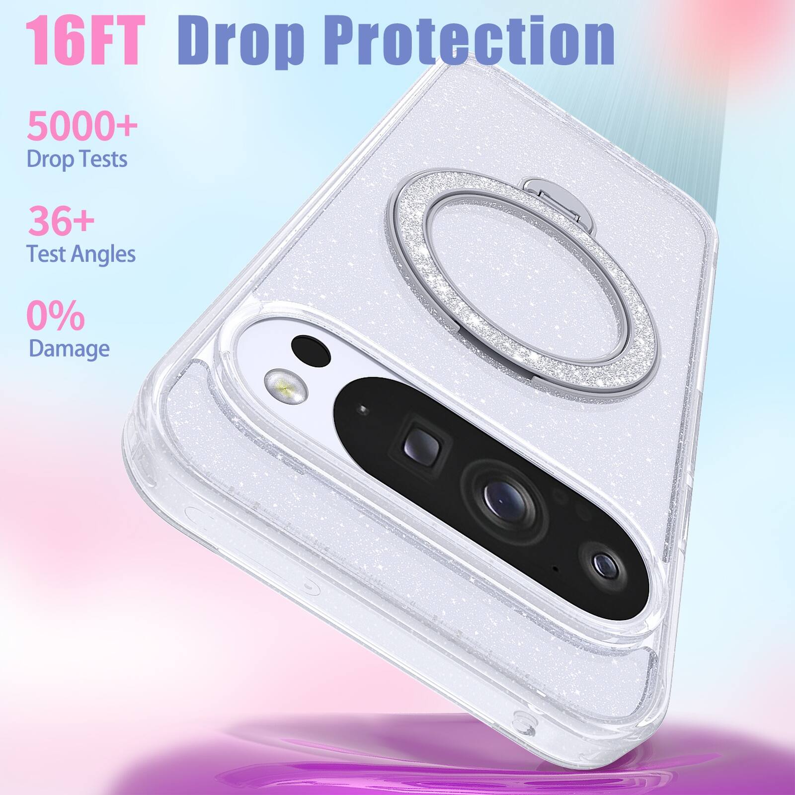 16FT Drop Protection  
5000+ Drop Tests  
36+ Test Angles  
0% Damage