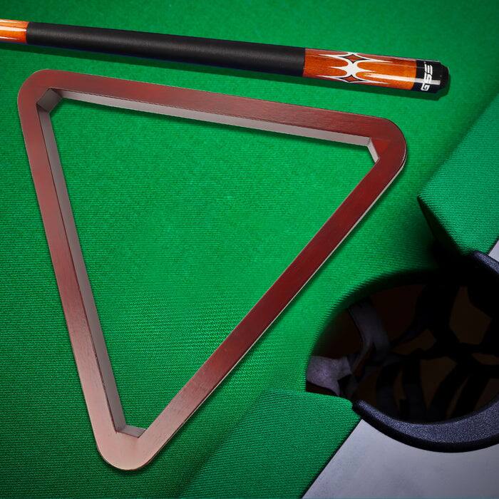 Alt View 2. GSE Games & Sports Expert - Deluxe Mahogany Solid Wood 8-Ball Triangle Ball Rack for 2-1/4" Pool Balls, Billiard Ball Rack - Mahogany.