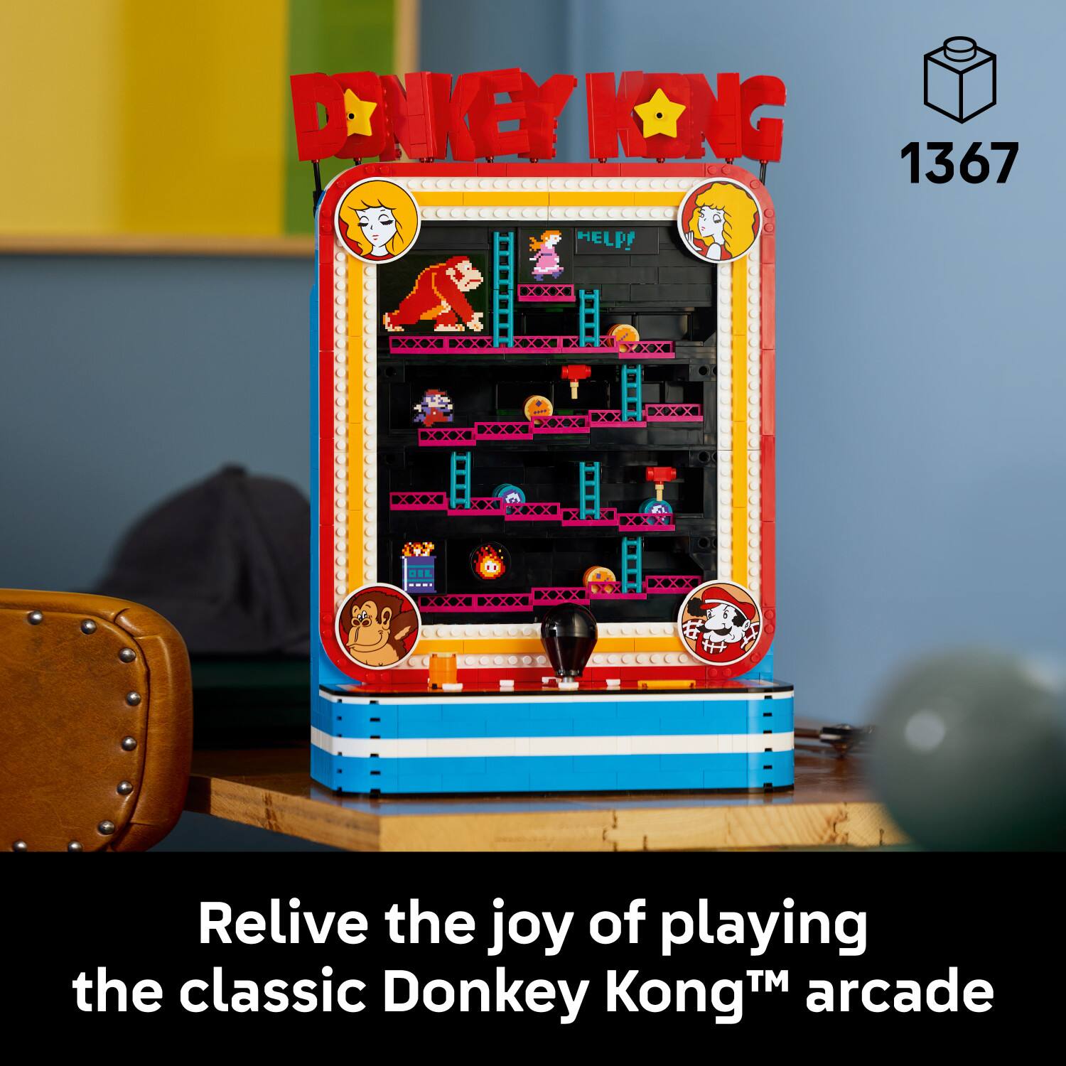DENKEY KING 1367 HELP!  
Relive the joy of playing the classic Donkey Kong™ arcade