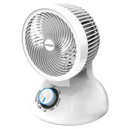 Brentwood - 6 Inch Three Speed Oscllating Circulator Desktop Fan with Timer and Remote Control - White