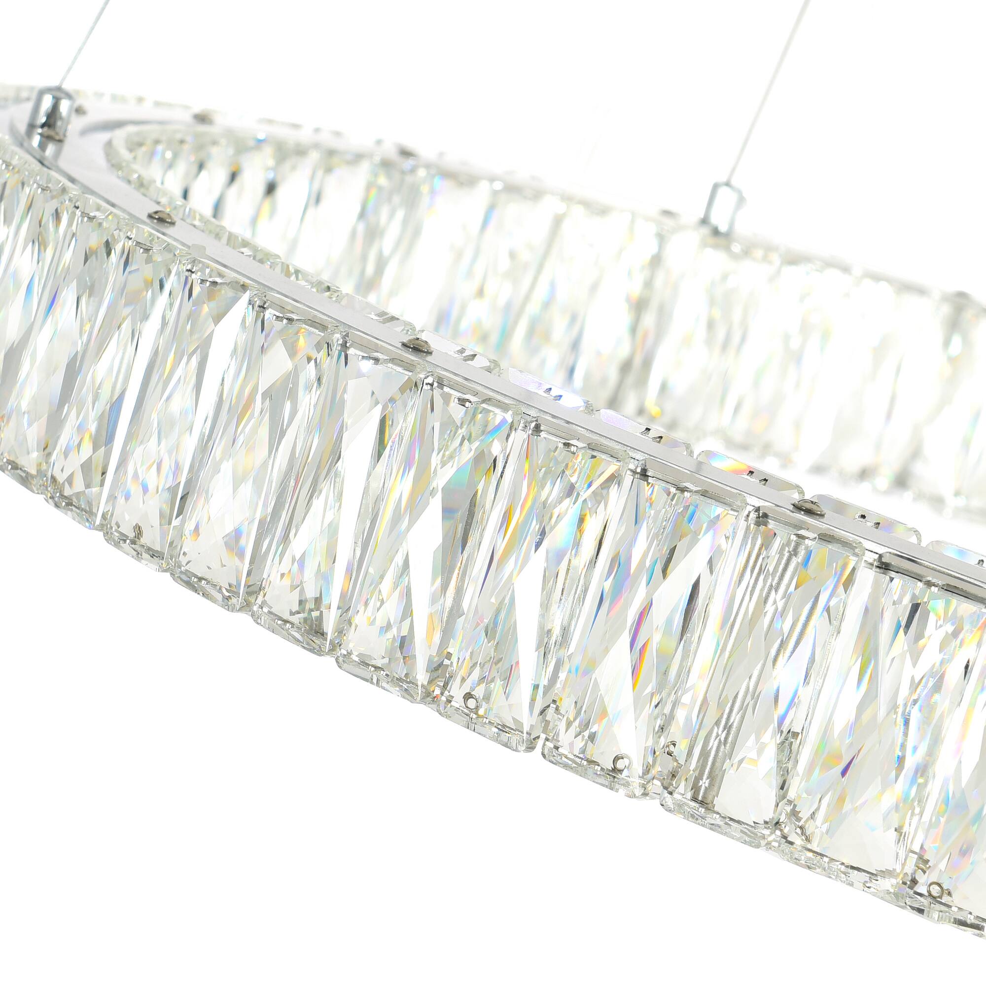 Left. CWI Lighting - Madeline LED Chandelier With Chrome Finish - Chrome.