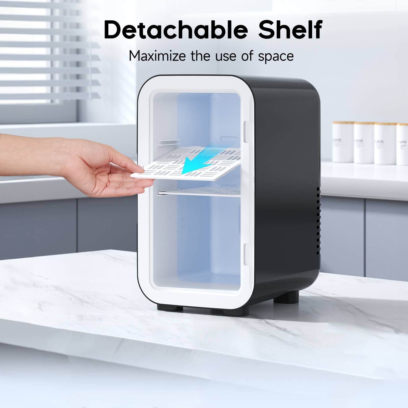 Detachable Shelf  
Maximize the use of space