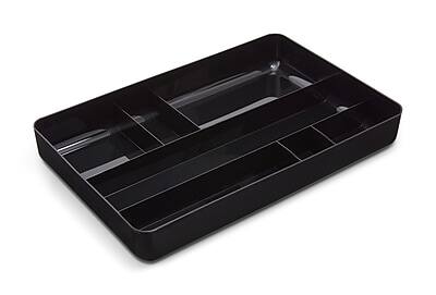 Alt View 1. TRU RED - TRU RED™ 7-Compartment Plastic Drawer Organizer, Black (TR55351) - Black.