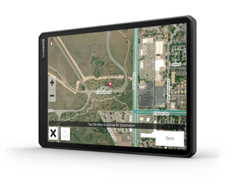 GARMIN Oxford +  
E Lake View Rd S Parker Rd S Atchison Way Ace E Quincy Ave X  
ORIUCO Ave  

Tap the Map to Add an RV Destination  
Save