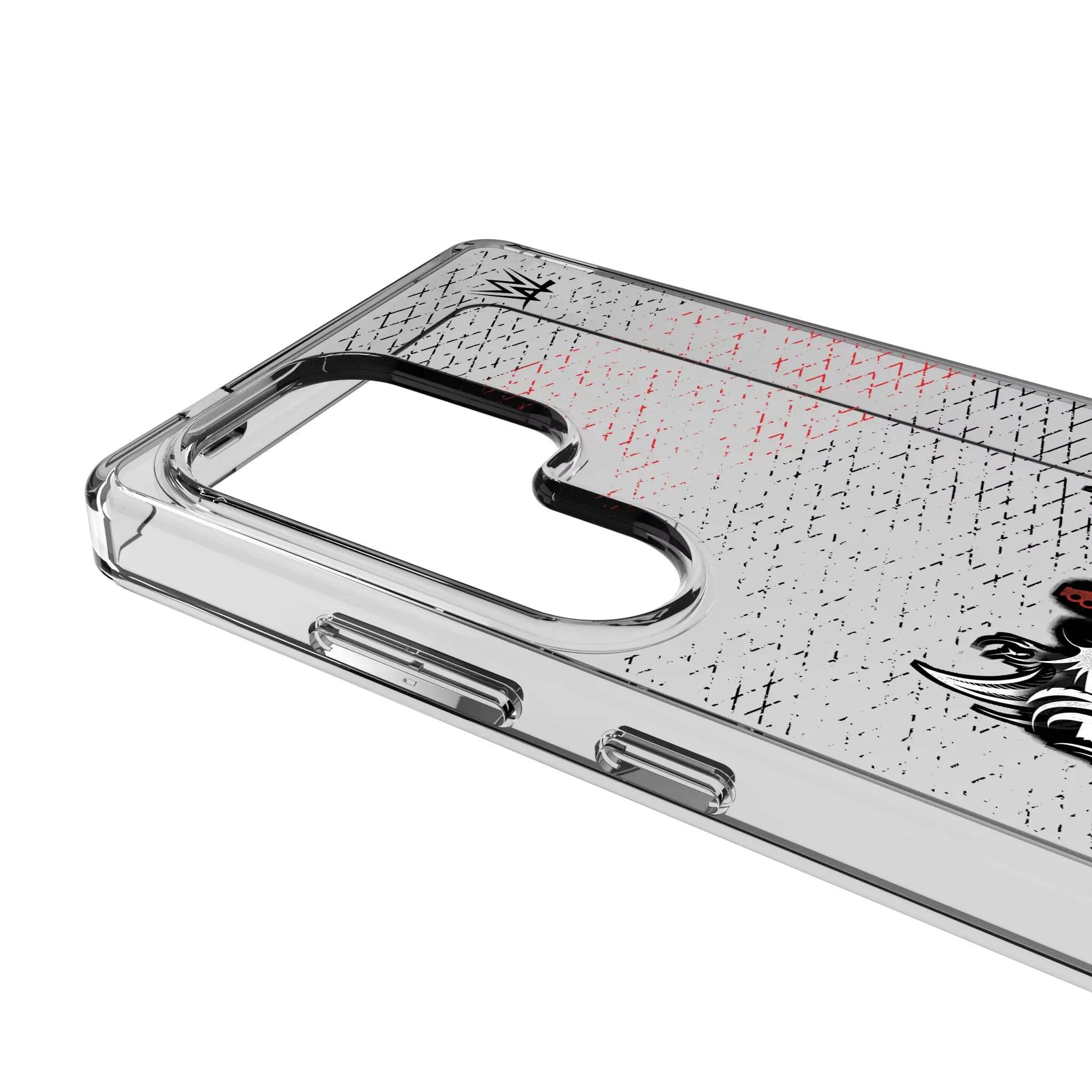 Left. Keyscaper - WWE Steel Clear Phone Case - Samsung Galaxy S24 - Brock Lesnar.