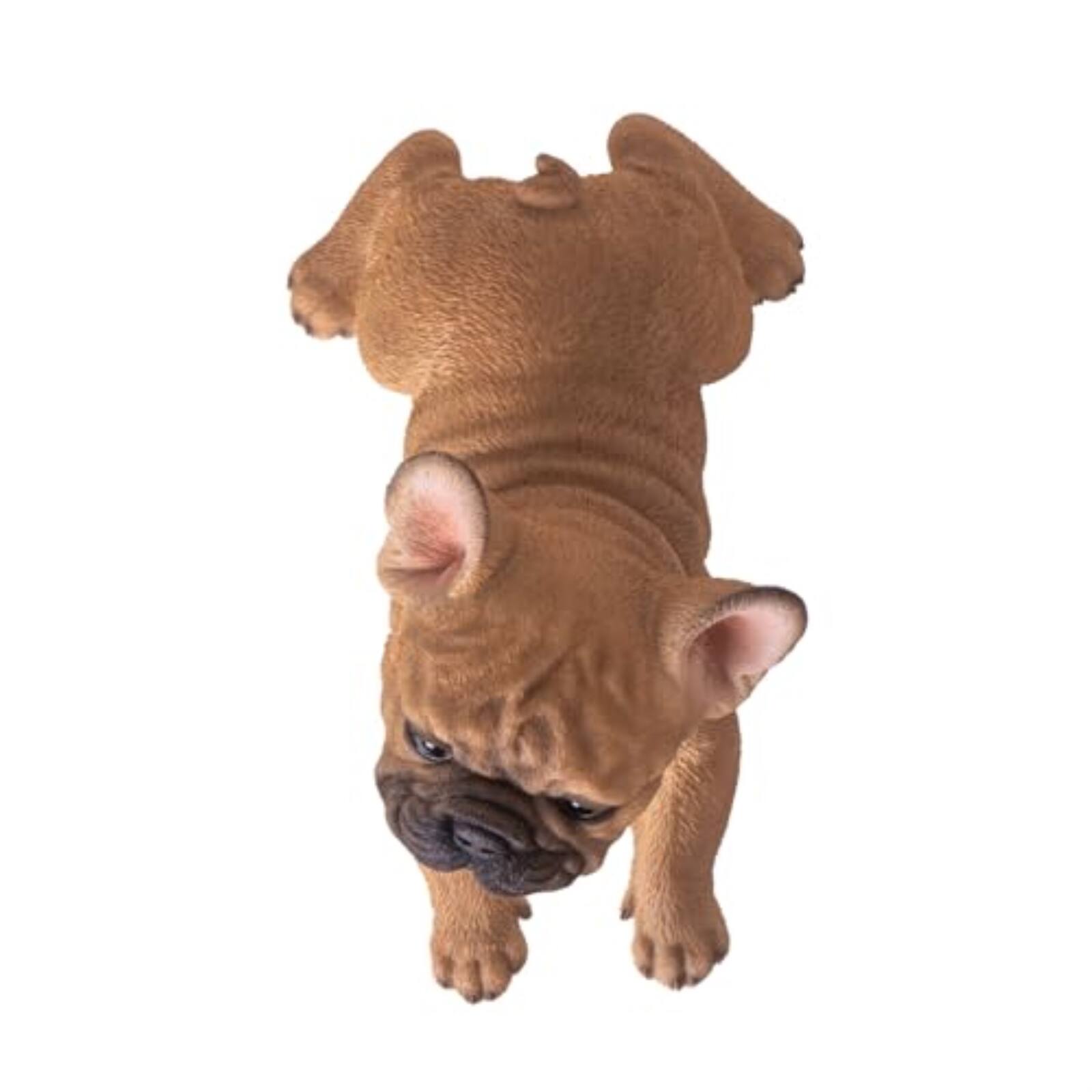 Alt View 2. Pacific Trading - Playful French Bulldog Figurine Realistic Tan Frenchie Dog Statue 8 inches Long.