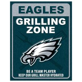 Fan Creations - Philadelphia Eagles 13" x 20" Grill Zone Metal Sign - Multicolor