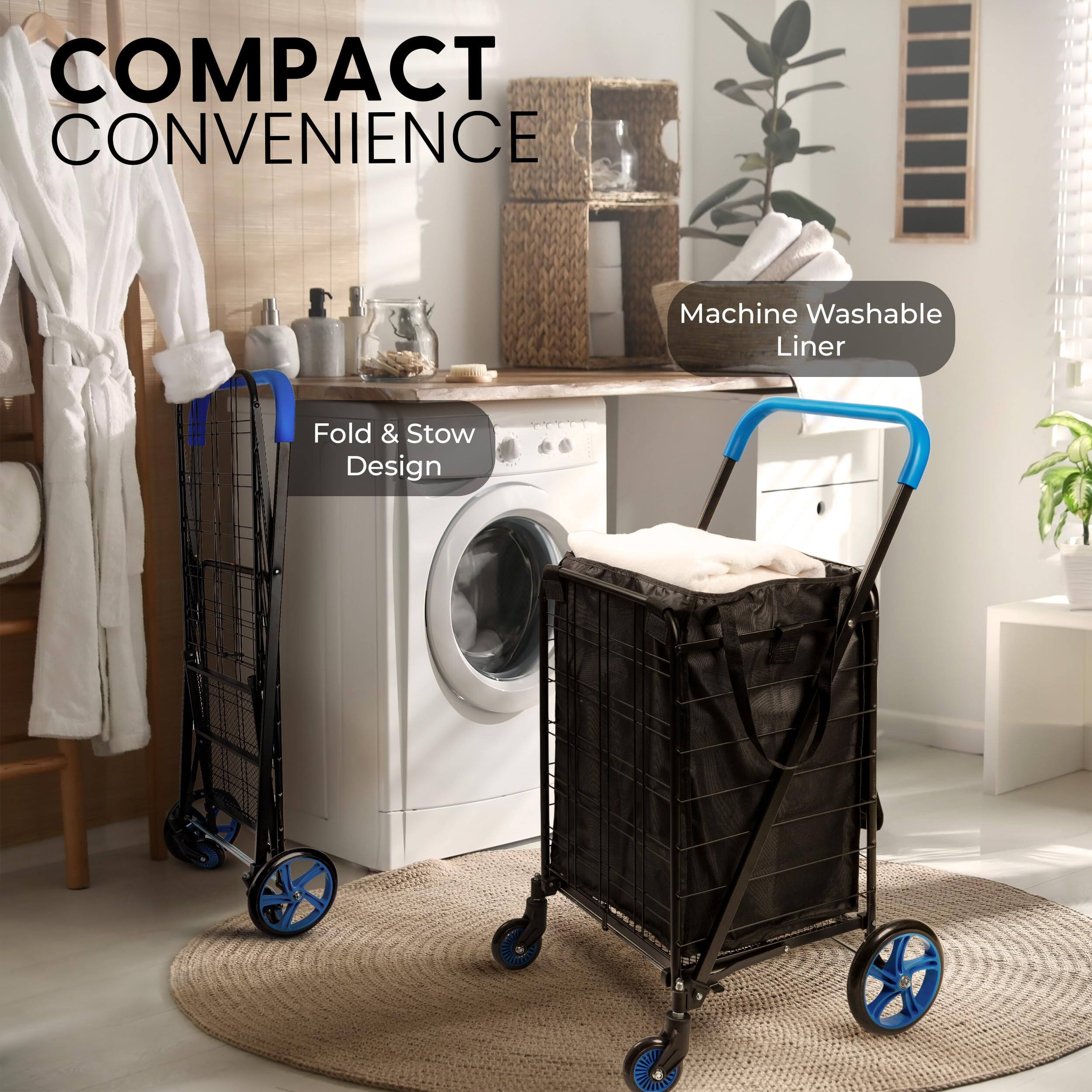 COMPACT CONVENIENCE

Fold & Stow Design

Machine Washable Liner