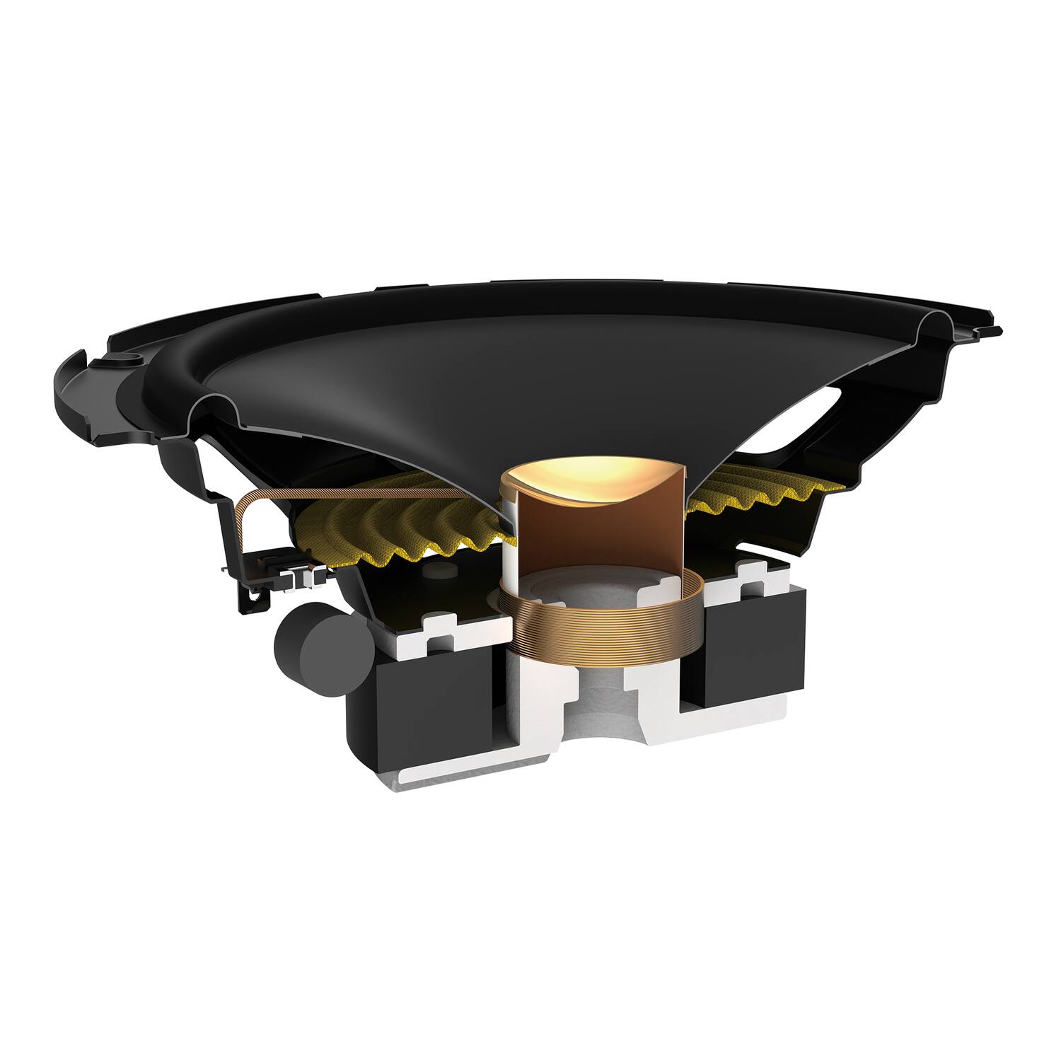 Alt View 1. Pioneer - TS-A1601C 6.5" 2-Way A-Series 350W Component Car Speakers, 4 Ohms, Multi-Fit Adapters, Pair - Black.