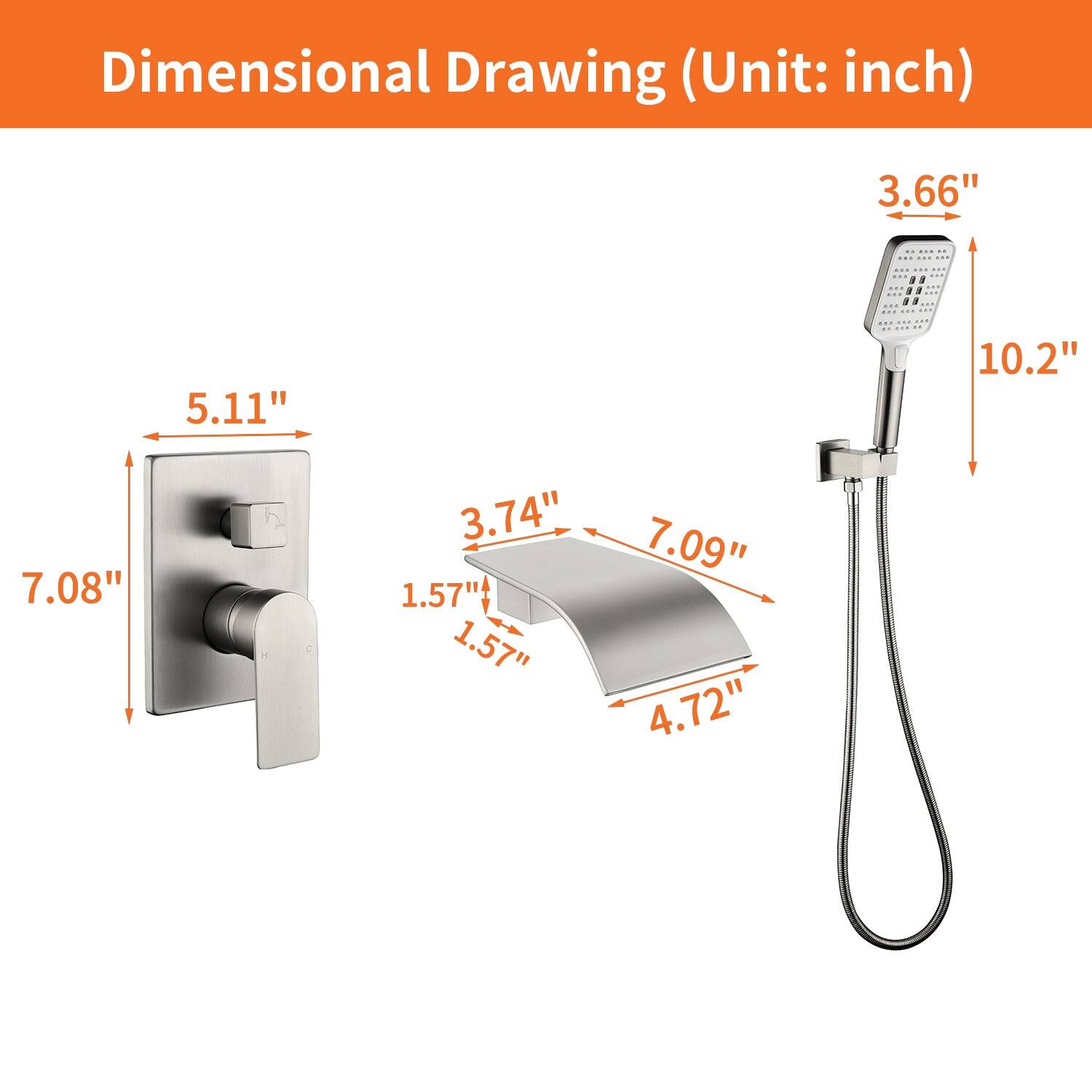 Dimensional Drawing (Unit: inch)

- 3.66"
- 10.2"
- 5.11"
- 7.08"
- 3.74"
- 1.57"
- 1.57"
- 7.09"
- 4.72"