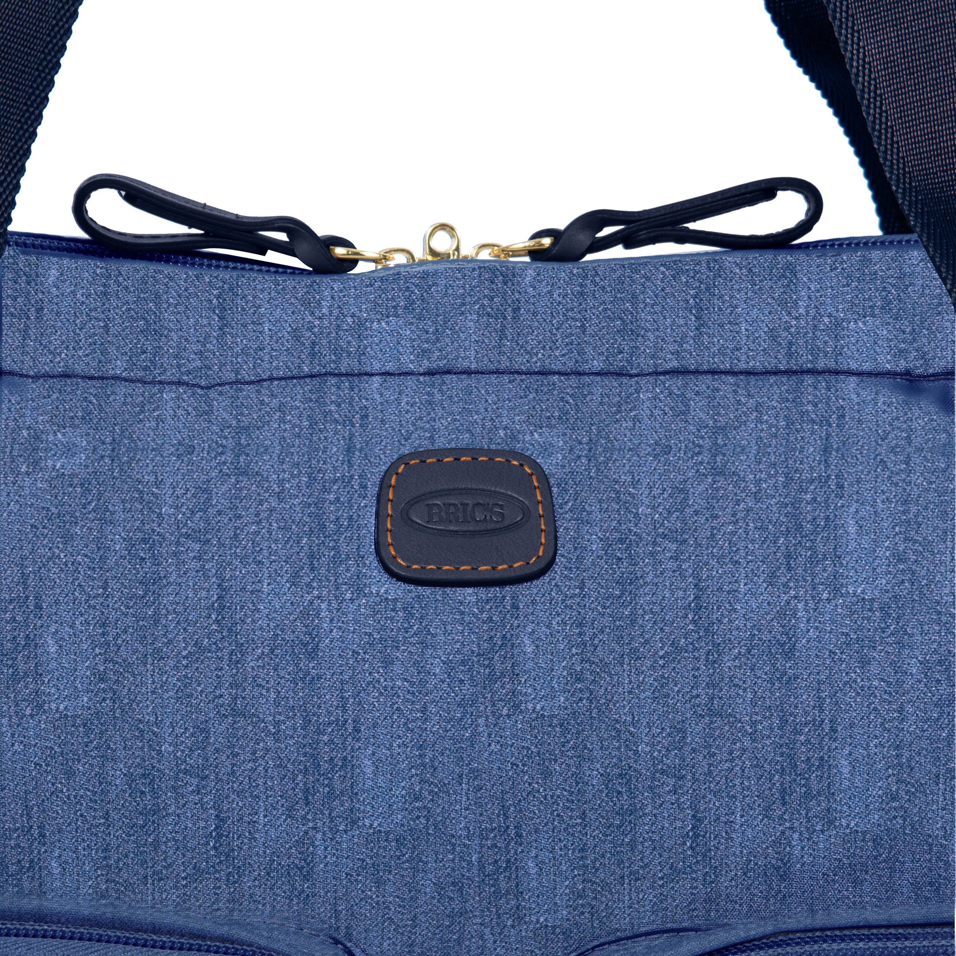 Angle. Bric's - Bric's X-Bag Carry On Boarding Duffle Bags W/ Pockets Jeans, 18" - Jeans.