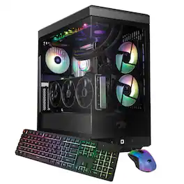 iBUYPOWER - Y40 Gaming Desktop PC -Intel Core Ultra 7 270K Plus,NVIDIA GeForce RTX 5080 16GB,32GB DDR5 RAM,1TB SSD - Black
