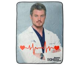 Surreal Entertainment - Grey's Anatomy McSteamy Fleece Throw Blanket | 45 x 60 Inches - Blue