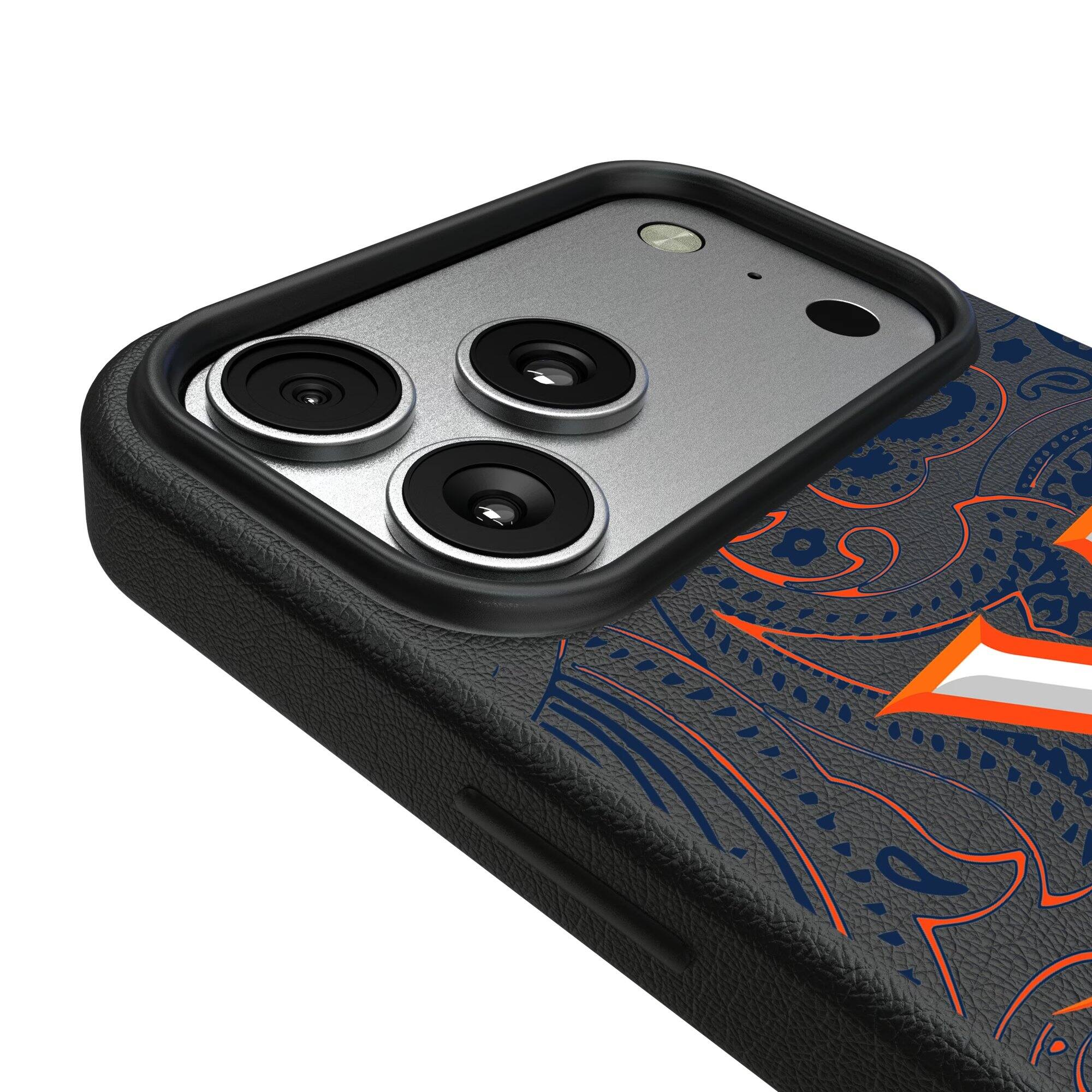 Alt View 2. Keyscaper - Virginia Cavaliers Paisley iPhone Magnetic Bump Case - 15 - Black.