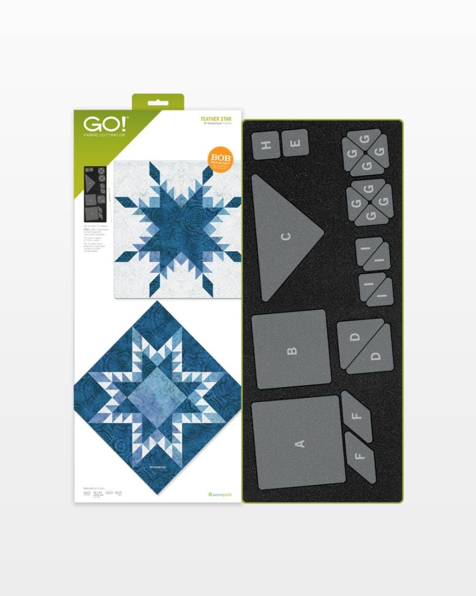 GO! FABRIC CUTTING DIE FEATHER STAR - BOB H E C - - - - B F A F
