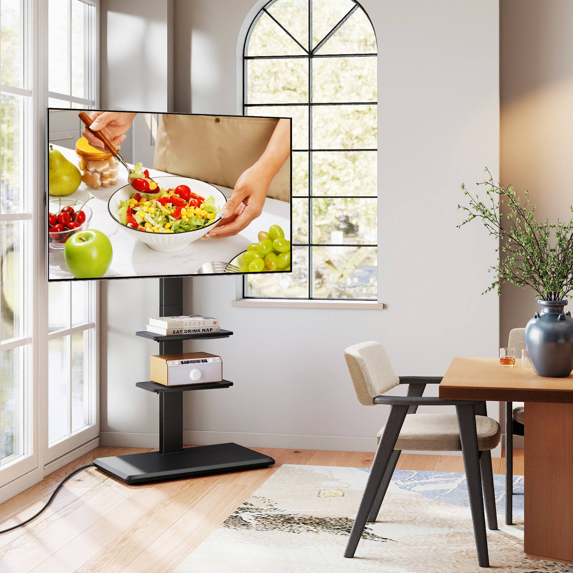 Rfiver Suitable for 32 to 75 inch TV cabinets with power sockets Blcak ...