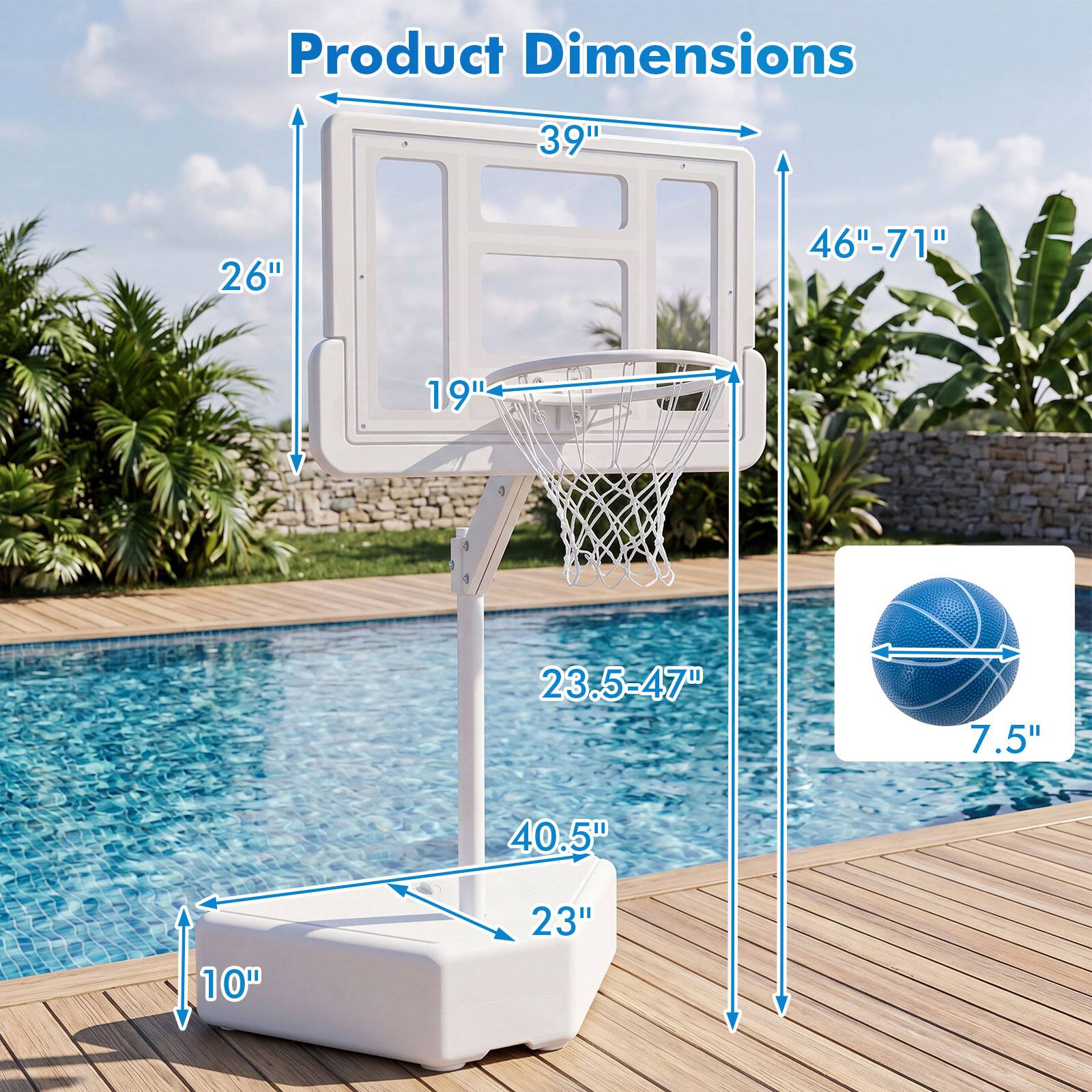 Product Dimensions
39"
26"
46"-71"
19"
23.5-47"
7.5"
40.5"
10"
23"
