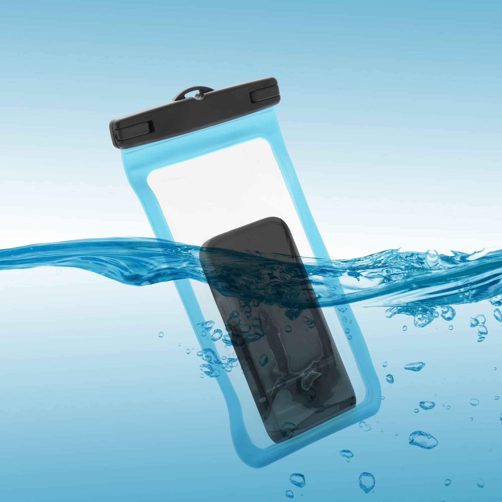 Alt View 3. Unique Bargains - 2pcs Mobile Waterproof Bag Universal Waterproof Case Compatible for Phone 5.51"x10.43" - Sky Blue.