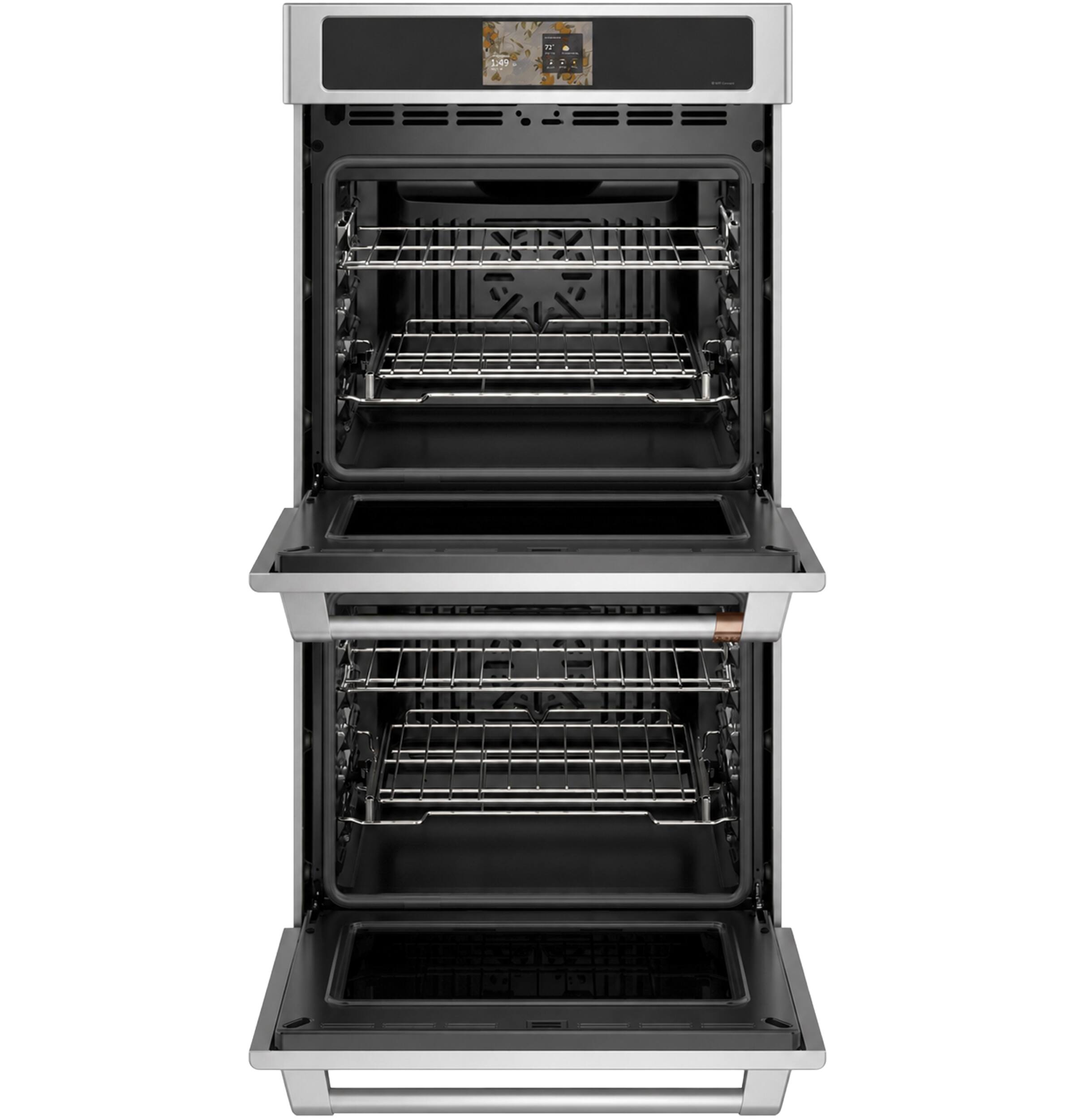 Alt View 10. Café - 27" Smart Built-In Double Electric Convection Wall Oven with Air Fry and Precision Cooking Modes - Stainless Steel.
