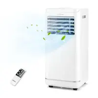 Costway 6000BTU (10000 BTU ASHRAE) Portable Air Conditioner with Dehumidifier & Fan Mode, up to 350 Sq.Ft - White - Front_Zoom
