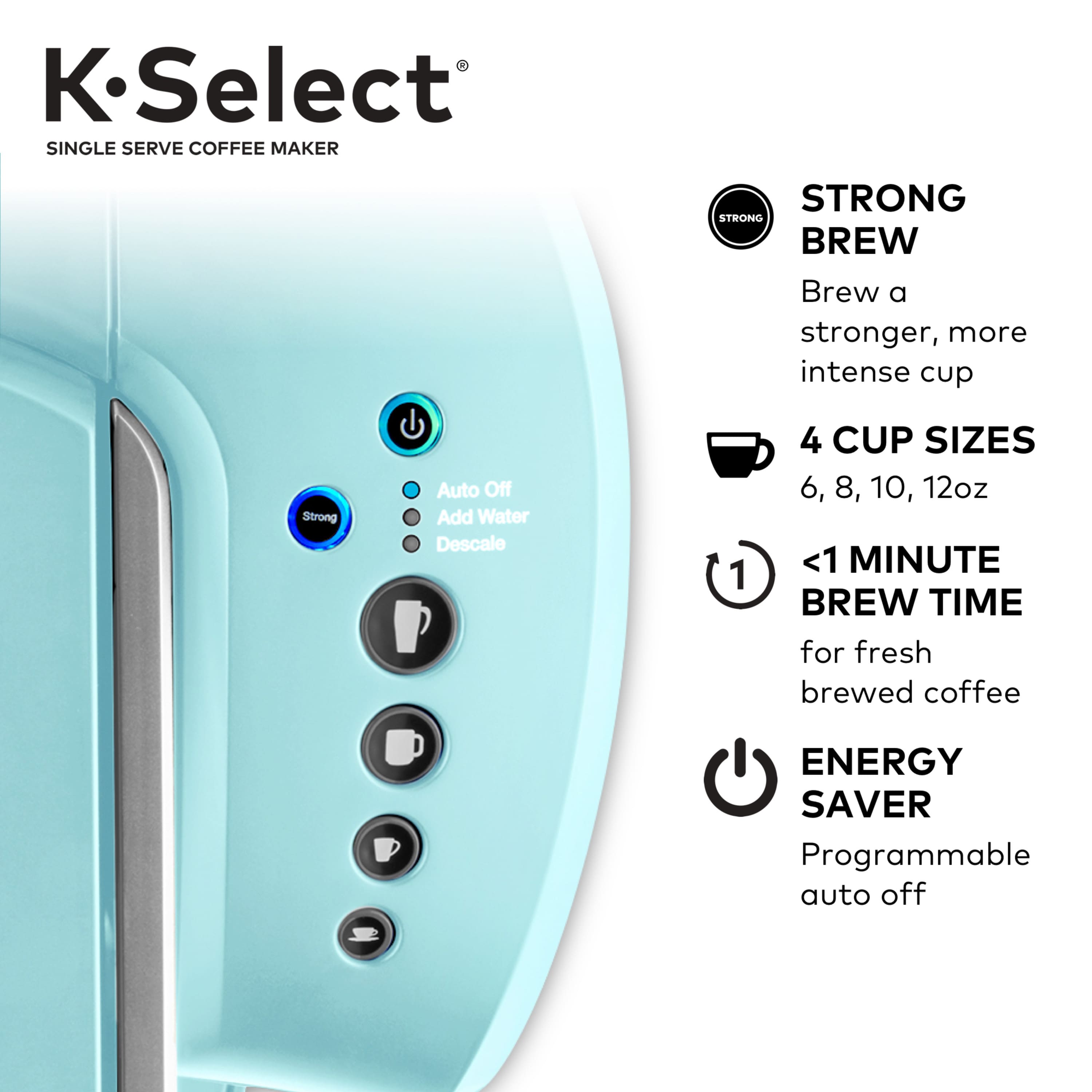 Alt View 17. Keurig - K-Select Single-Serve K-Cup Pod Coffee Maker - Oasis.