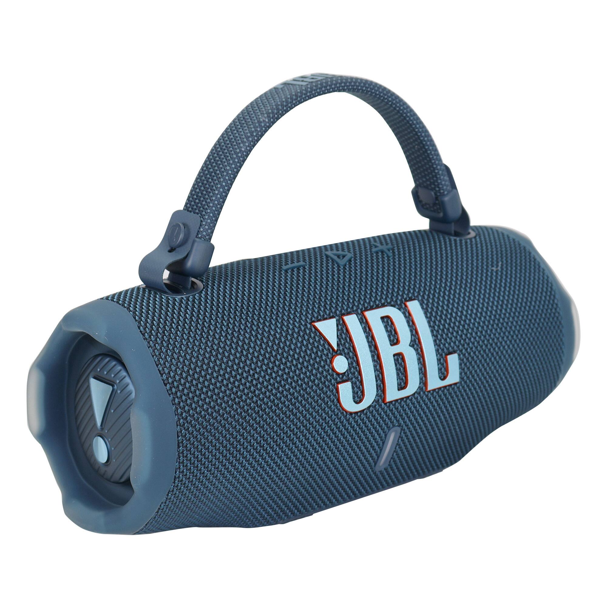 Angle. JBL - JBL Charge 6 Waterproof Bluetooth Speaker (Blue) + In Ear Headphones + Software - Blue.