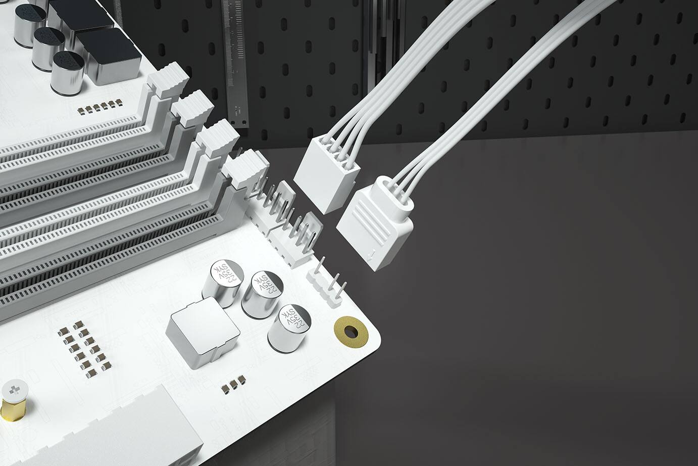 Alt View 19. CORSAIR - RS120-R ARGB 120mm PWM Fans (3-pack) - White.