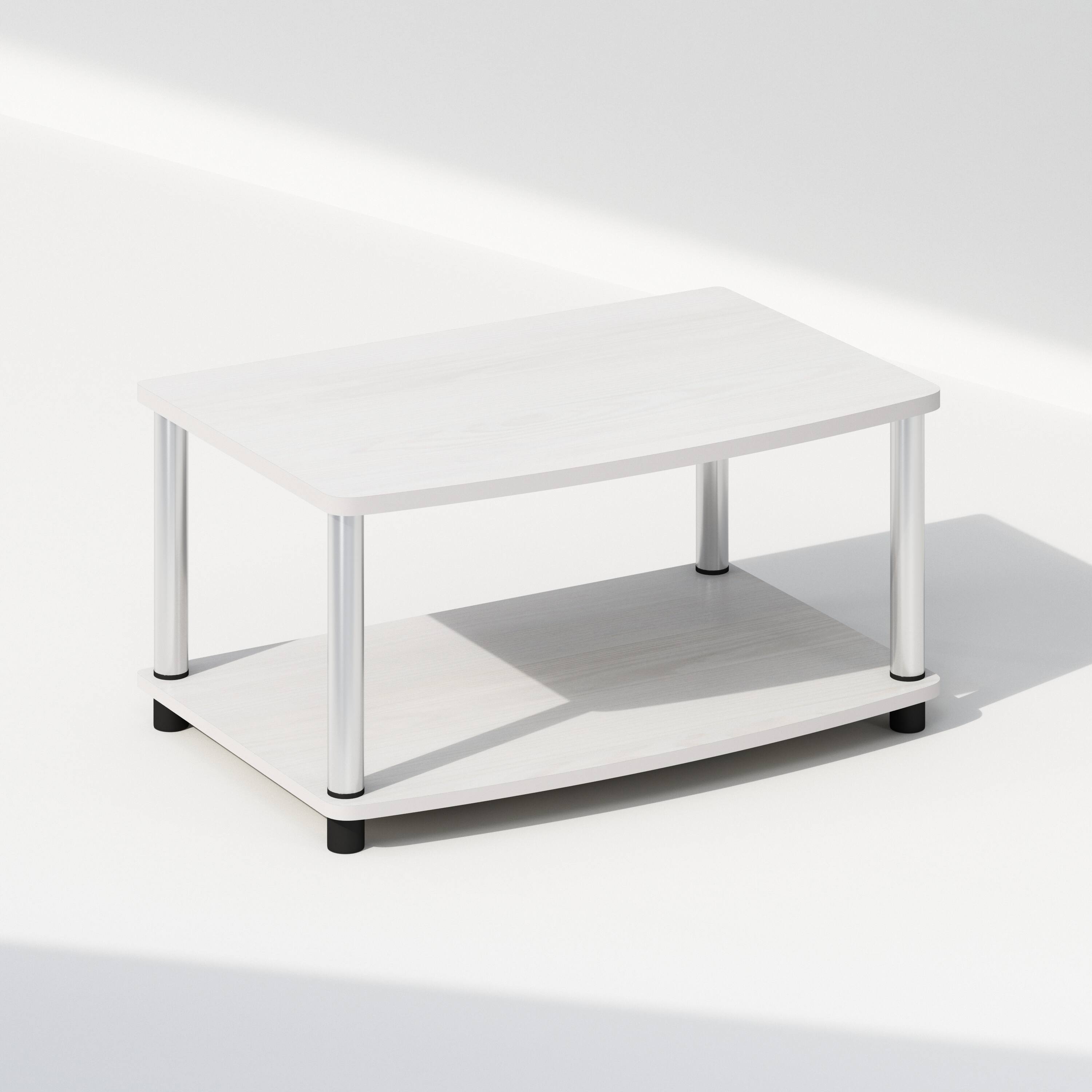 Front. Furinno - Turn-N-Tube 2-Tier Multipurpose Printer Stand Display & Storage Shelf.