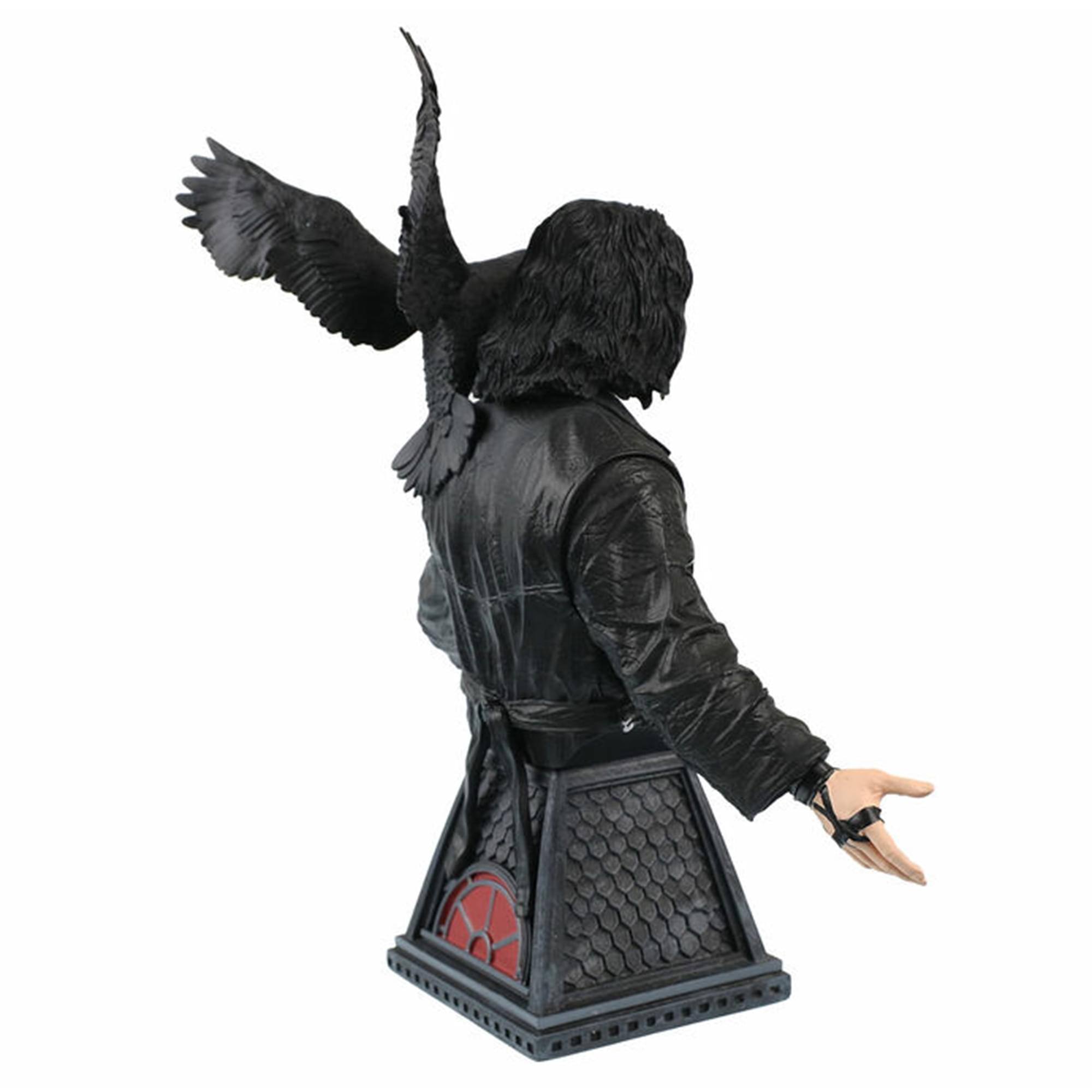 Alt View 2. Diamond Select Toys - The Crow Eric Draven 6 Inch Resin Bust - Black.