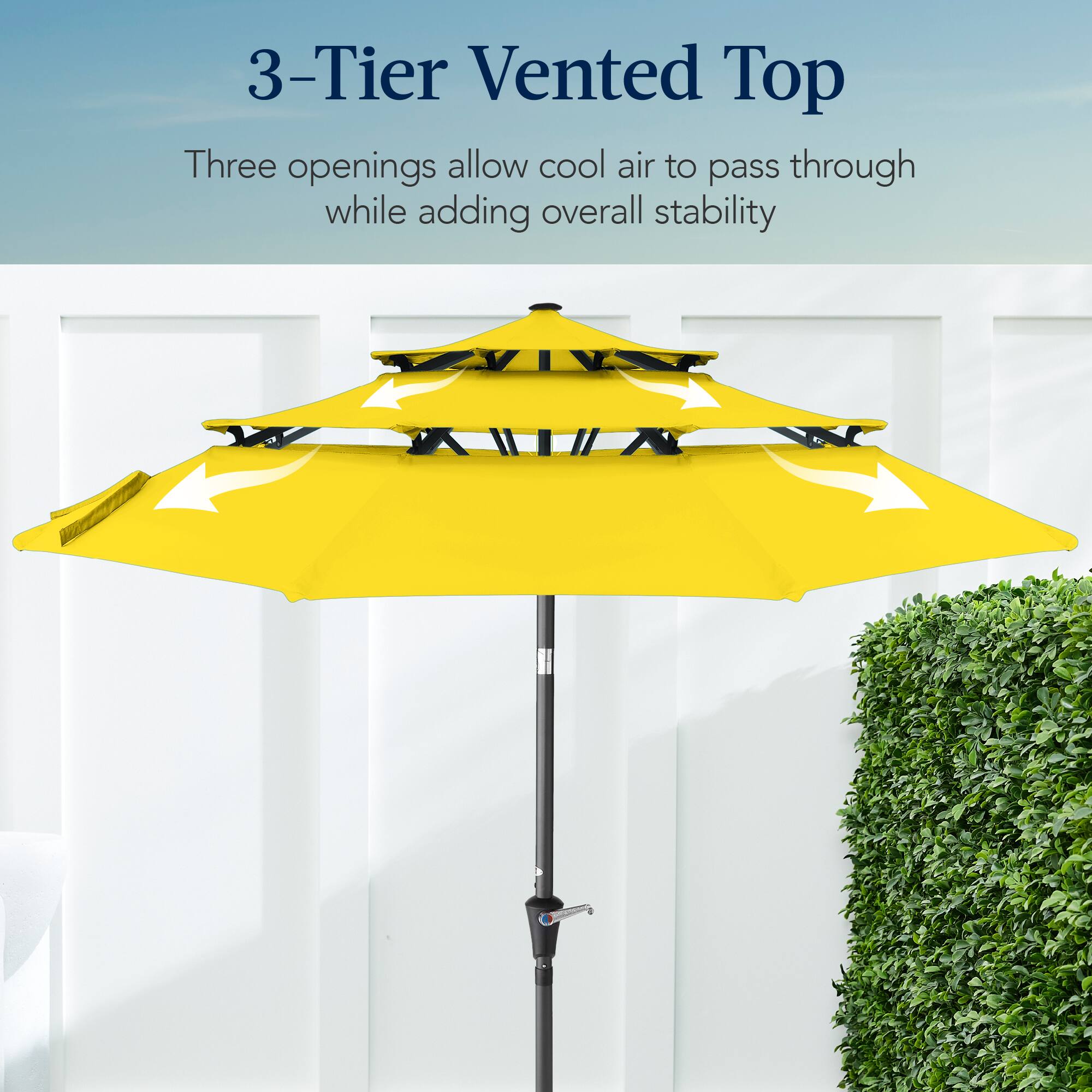 3-Tier Vented Top

Three openings allow cool air to pass through while adding overall stability.