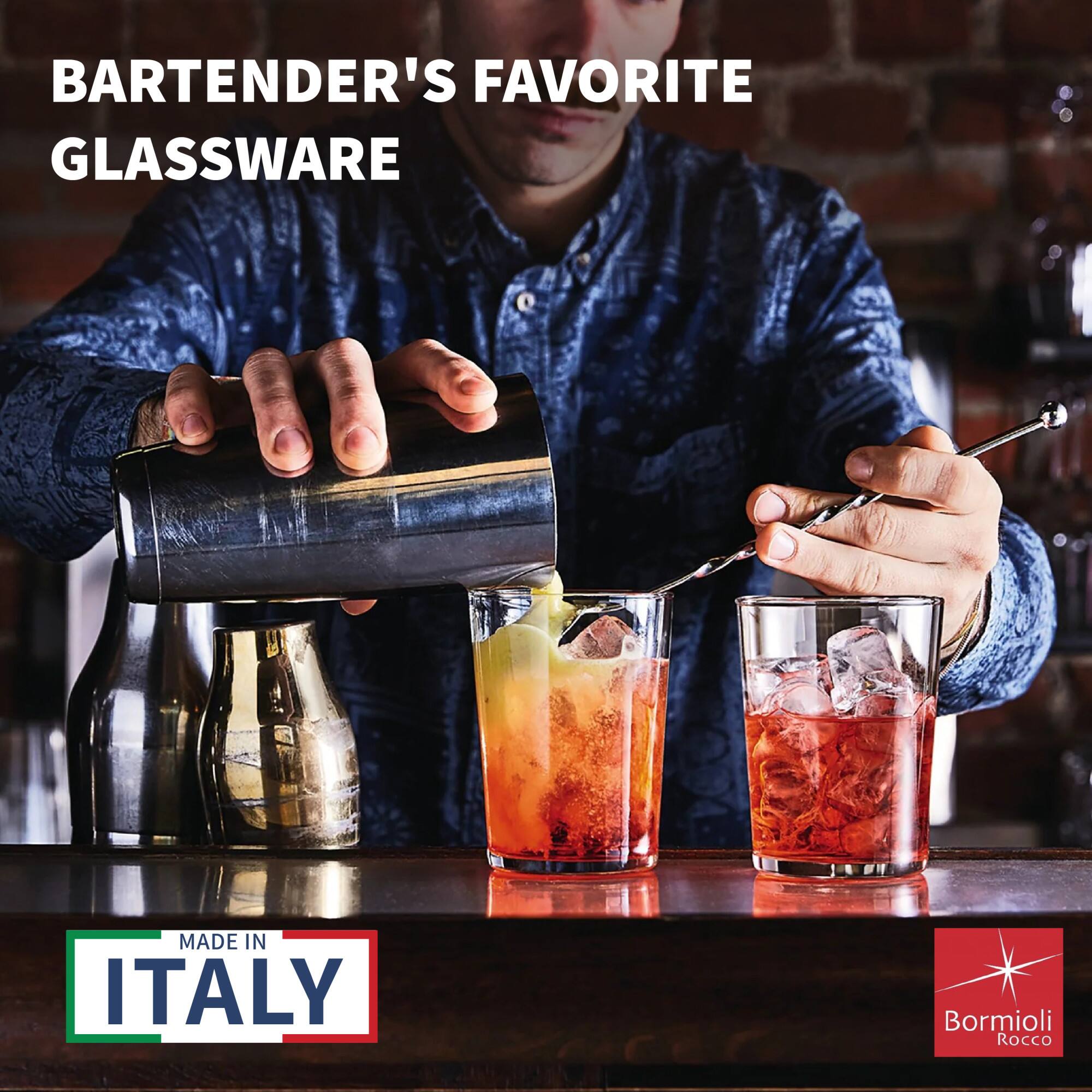 BARTENDER'S FAVORITE GLASSWARE  
MADE IN ITALY  
Bormioli Rocco