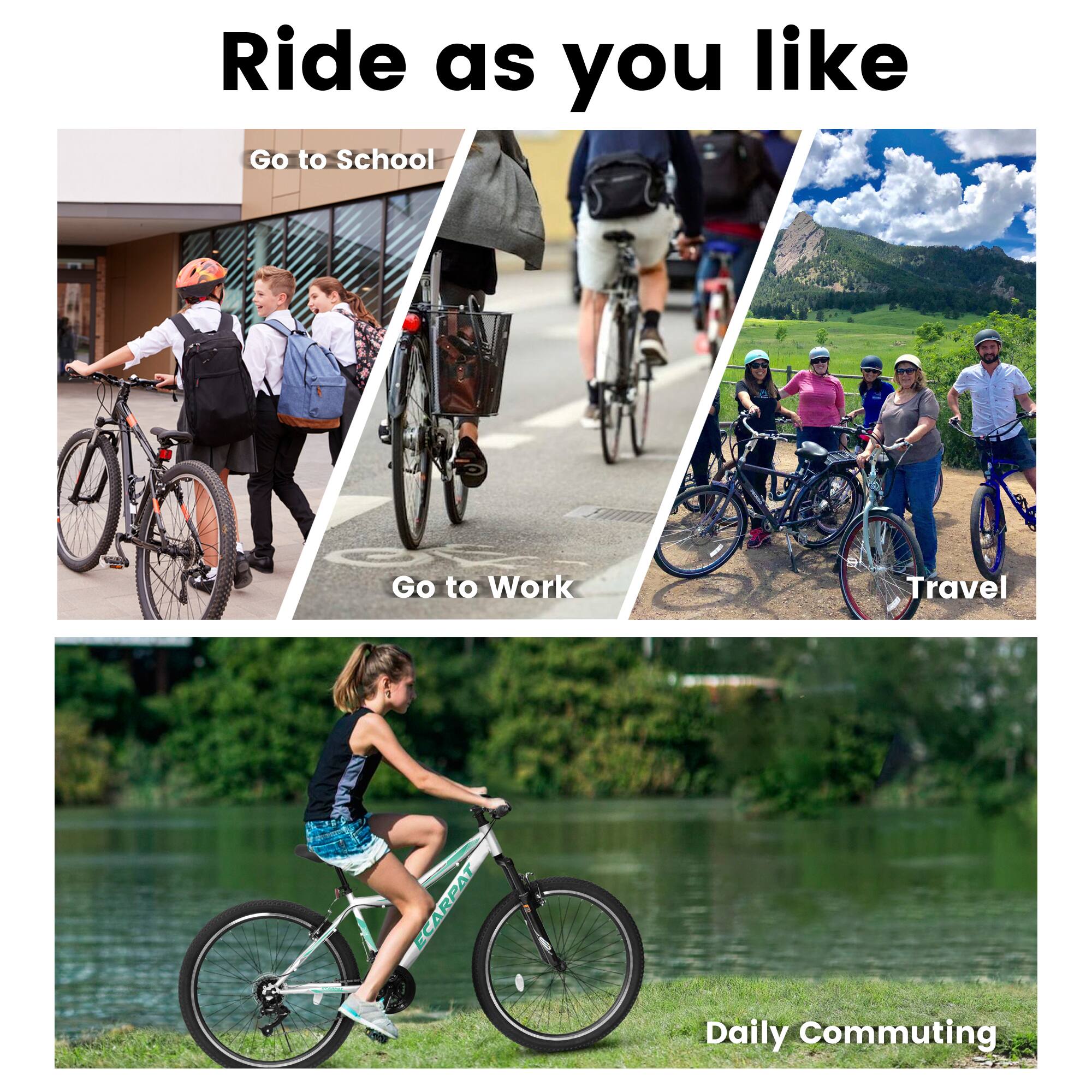 Ride as you like

- Go to School
- Go to Work
- Travel
- Daily Commuting