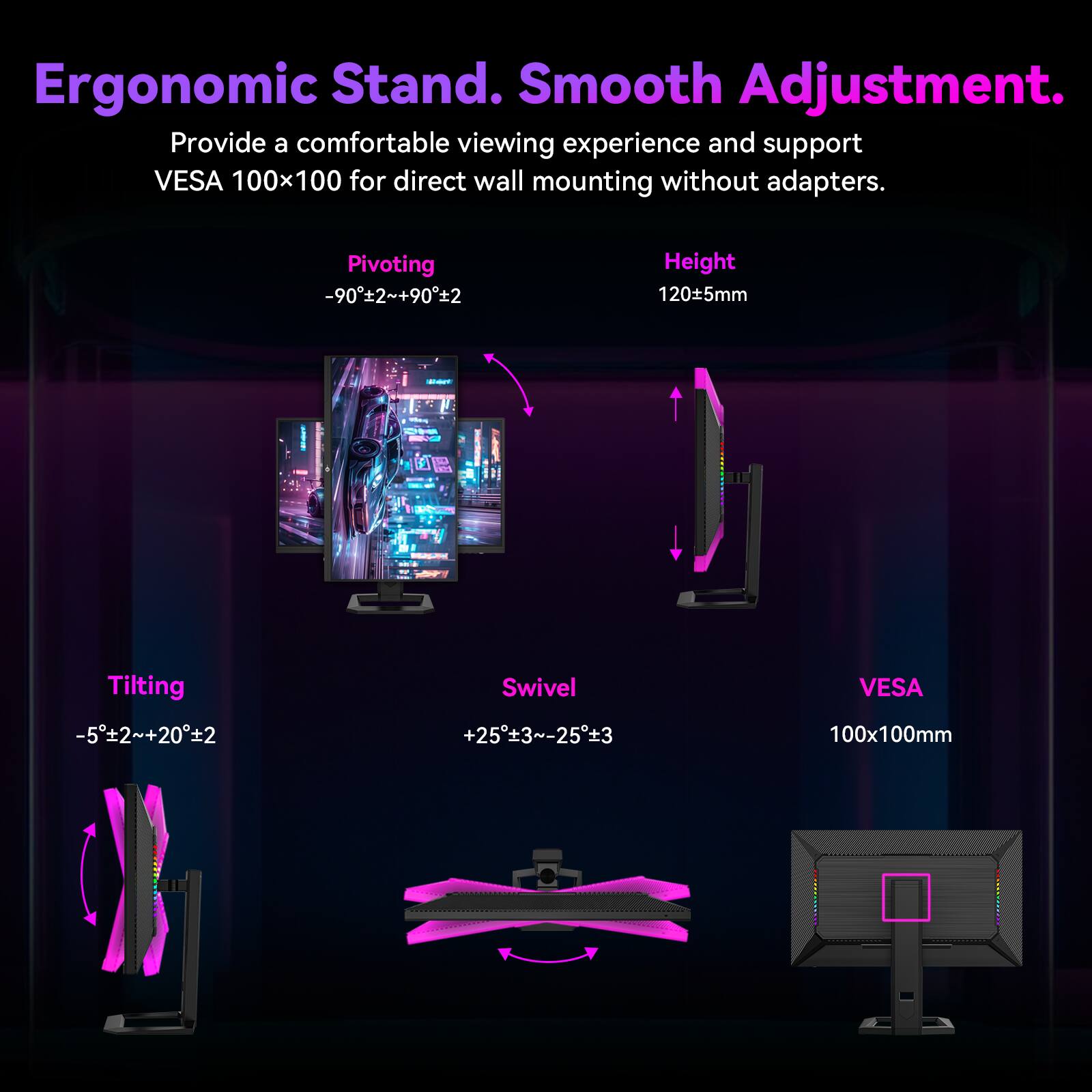 Titan army P275MV Plus 27 Inch 4K Gaming Monitor, Dual Mode