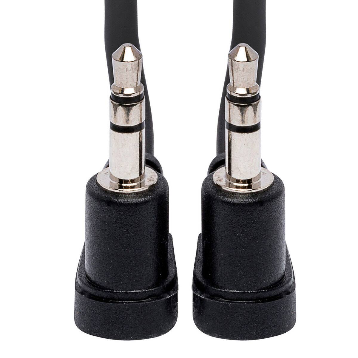 Alt View 3. Hosa Technology - Hosa Technology 2x 8" Stereo Mini Angled Male to Stereo Mini Angled Male 3.5mm TRS RA Cable.