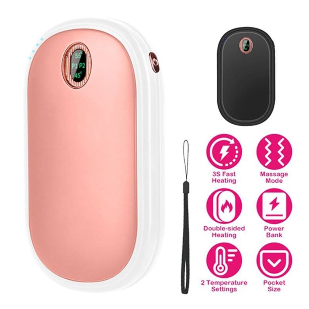 - 3S Fast Heating
- Massage Mode
- Double-sided Heating
- Power Bank
- 2 Temperature Settings
- Pocket Size