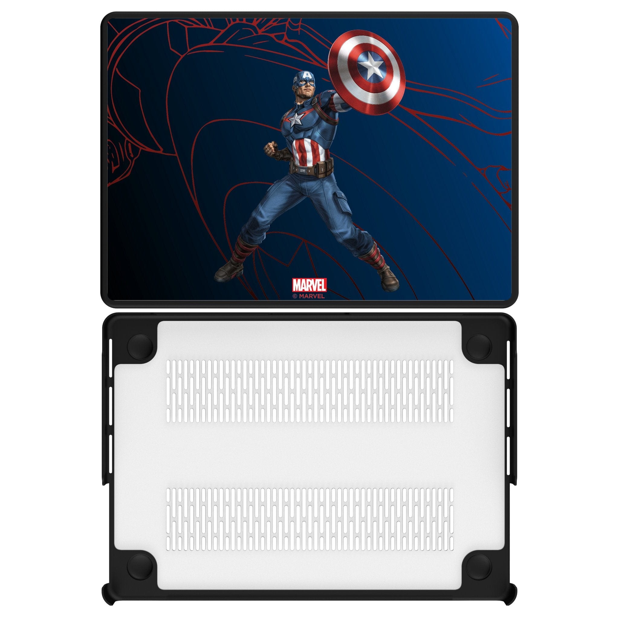 Keyscaper - Marvel MechLine Laptop Case - Apple MacBook Pro (13-inch, 2020) - Captain America