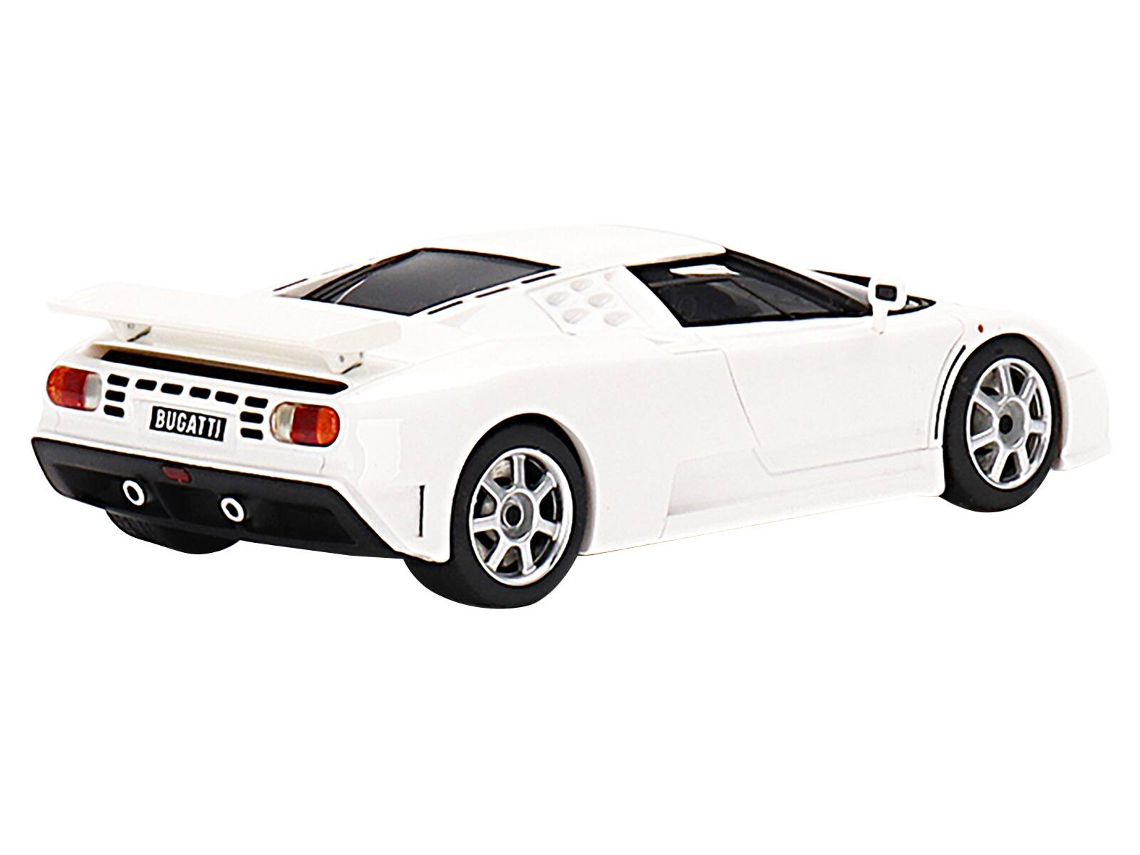 Alt View 2. TSM-Model - Bugatti EB110 Super Sport Bianco Monaco White 1/43 Model Car by True Scale Miniatures.