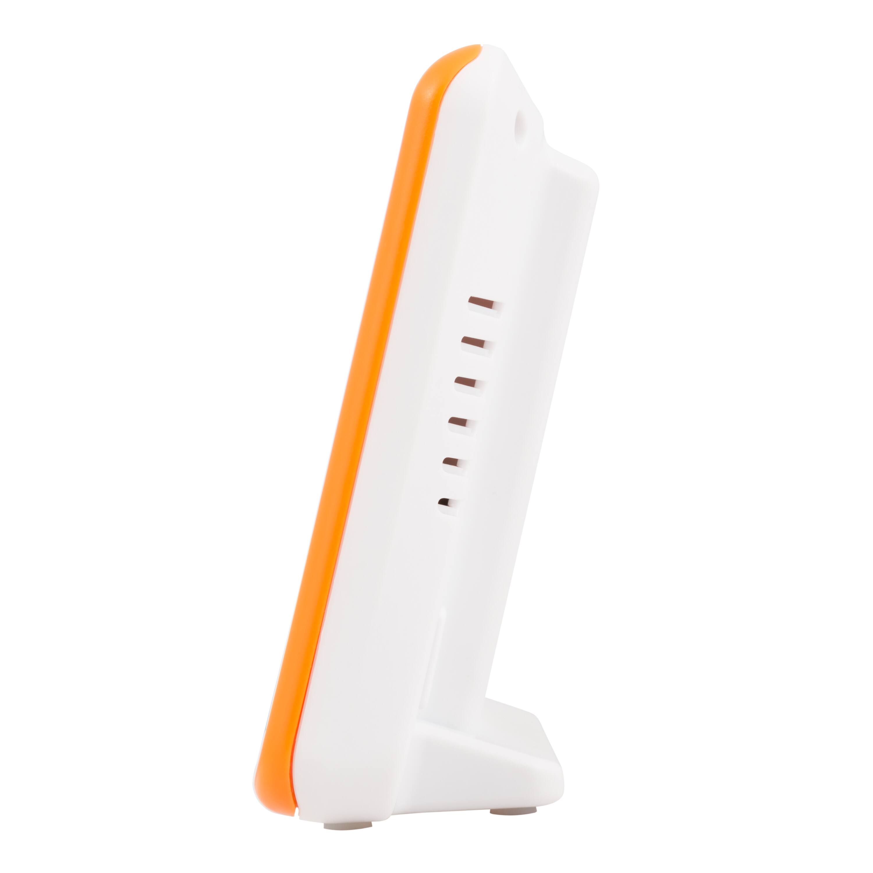 Alt View 1. La Crosse Technology - Wireless Temperature & Humidity Station with Trends & Alerts - White/Orange.