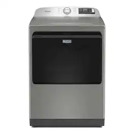 Maytag - 7.4 Cu. Ft. Pet Pro Top Load Electric Dryer with Extra Power and Sanitize Cycle - Classic Silver