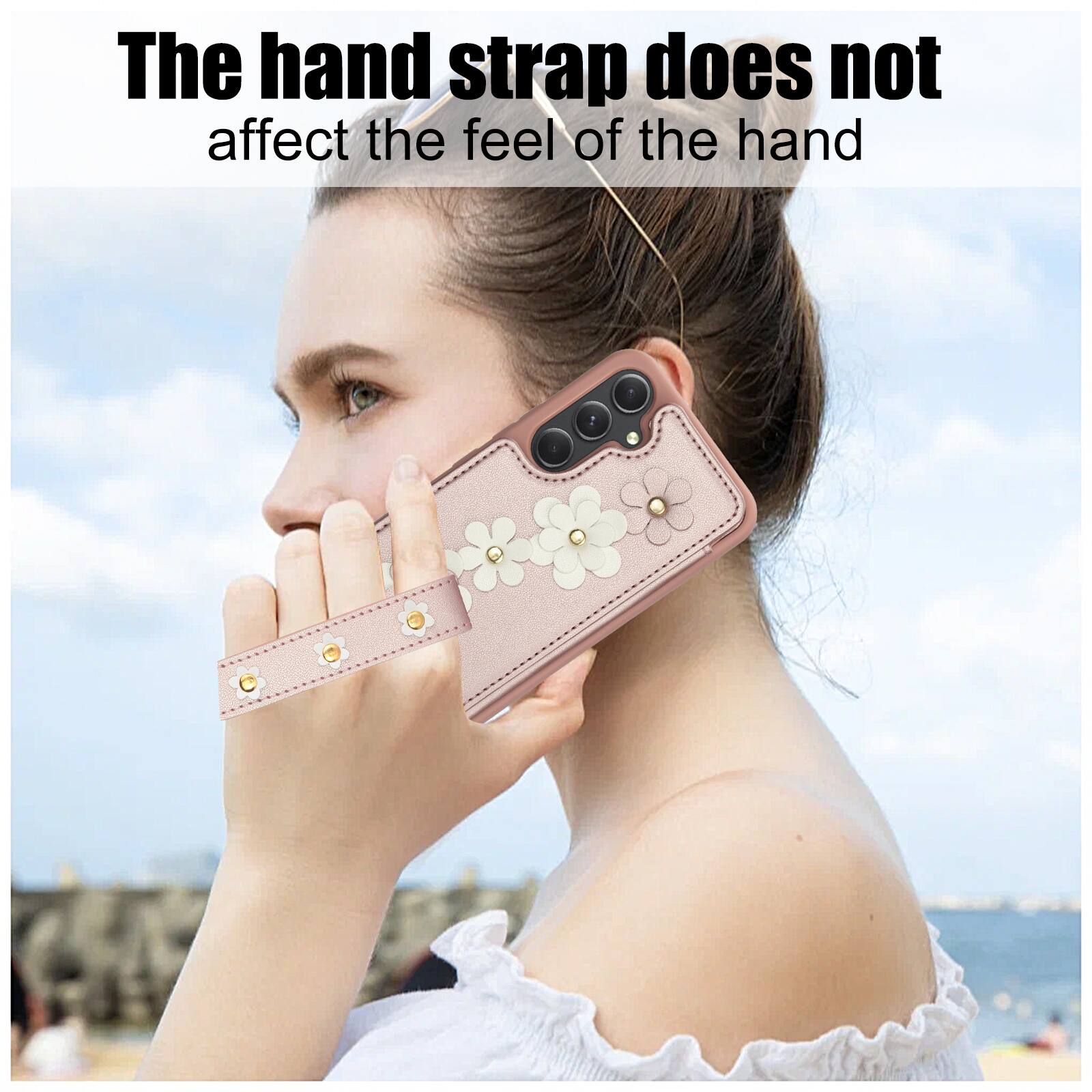 The hand strap does not affect the feel of the hand