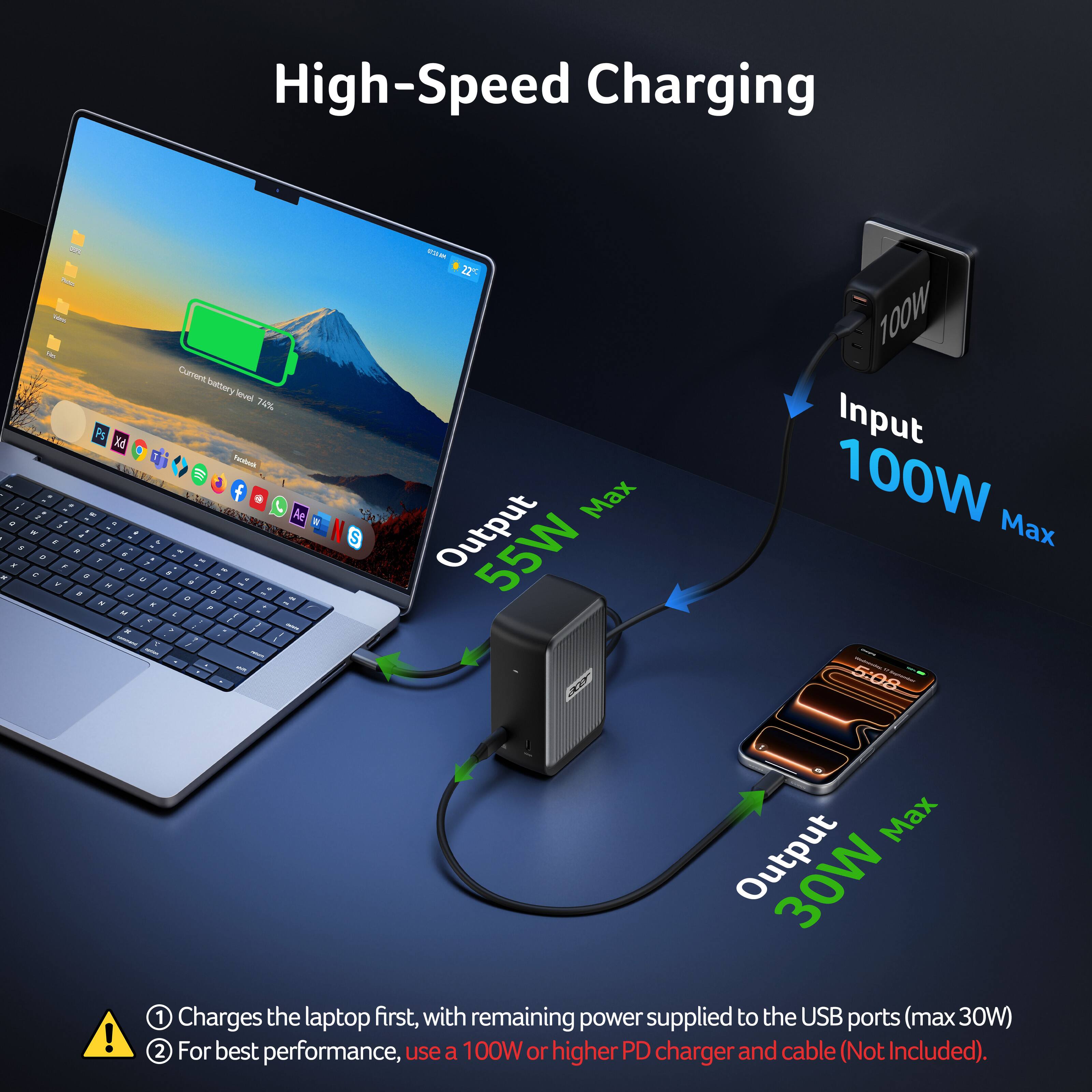 Acer Docking Station, 12 in 1 USB C Docking Station 3 Monitor with ...
